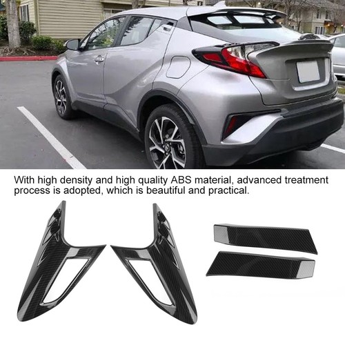 ˜4Pcs Carbon Fiber Style Rear Back Lamp Tail Light Cover Trim For CHR - Picture 5 of 7