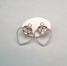 Orecchini donna cammeo monachella argento bianco 925 fatti in Italia vero cameo