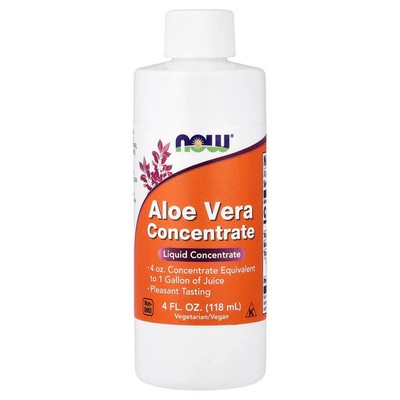Now Foods Aloe Vera Concentrate 4 fl oz 118 ml GMP Quality Assured, Vegan,