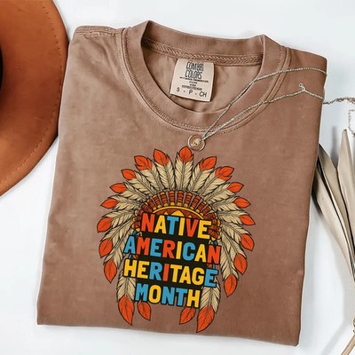 Celebrate Native Heritage Month Patriotic Indigenous Unisex Comfort Tee
