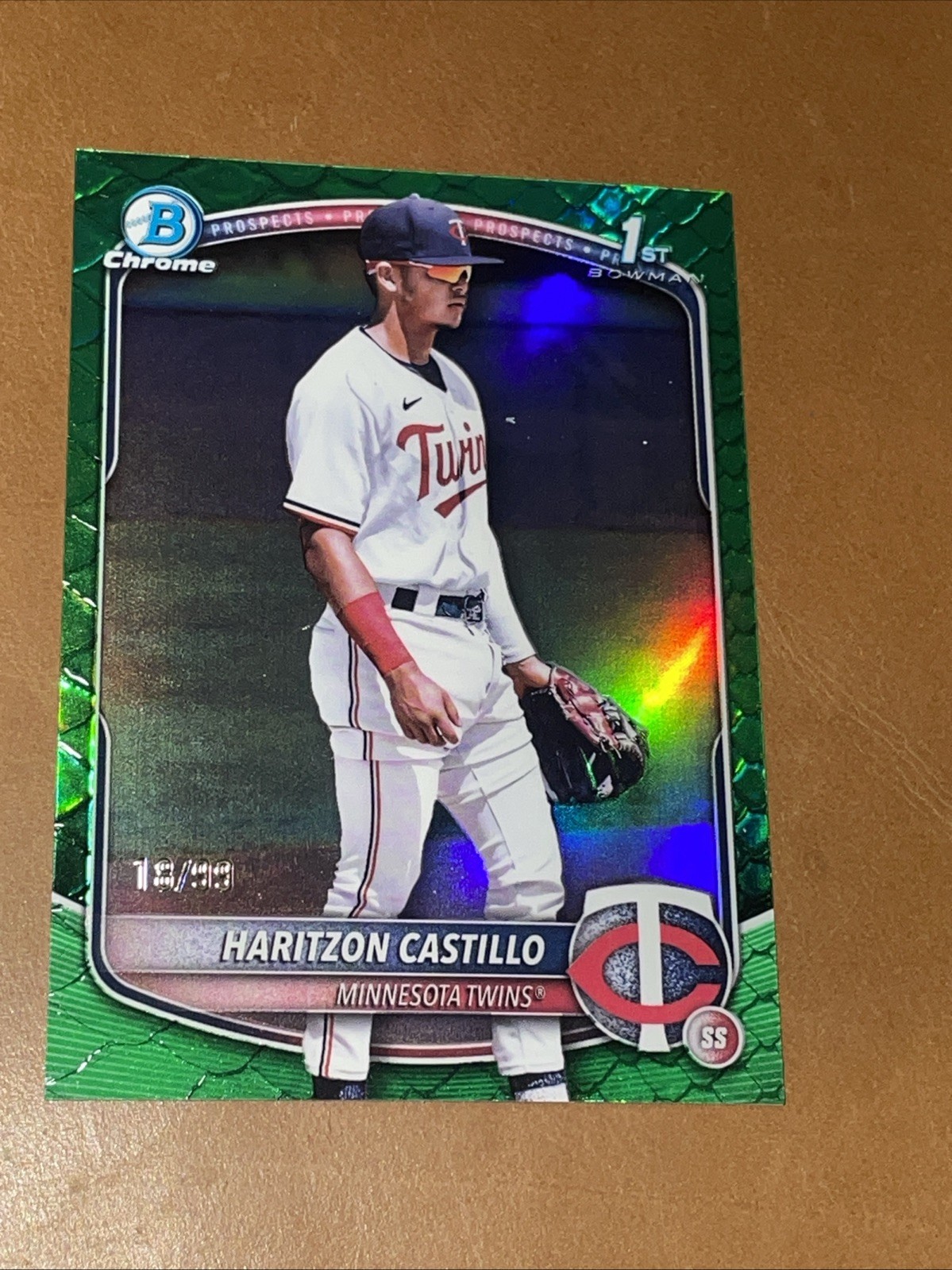 2025 Bowman Chrome Haritzon Castillo Green Reptilian Refractor /99 1st Bowman