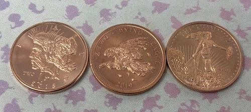 Zombucks BU 1 oz .999 Pure Copper Series  Lot Of 3 The Saint - Feast - Eagle
