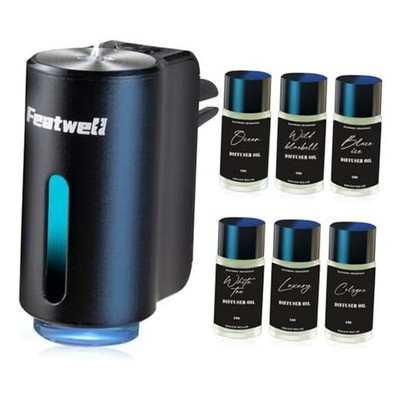 Featwell Car Air Freshener, Three Adjustable Modes Intelligent Car Aroma Black