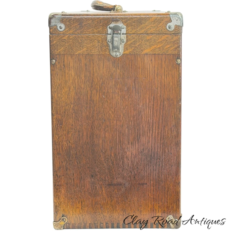 Antigua caja de herramientas Gerstner & SONS #052 11 dr tigre ROBLE MAQUINISTA COFRE Foto 4 de 4