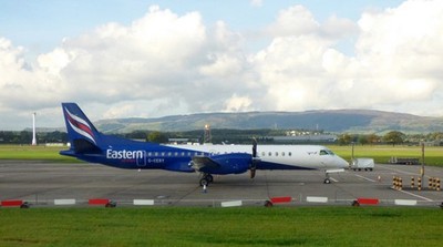 Foto 6x4 Eastern Airways Flugzeug in Glasgow Renfrew Eastern Airways Saa c2017