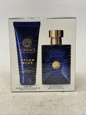BRAND NEW! Versace Dylan Blue 2-Piece Travel Set Perfume Bath & Shower Gel (109)