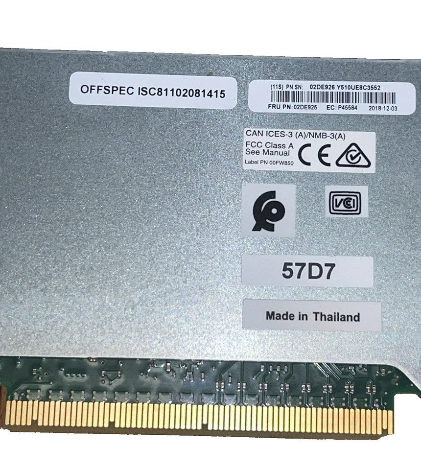 IBM 02DE925 P45584 57D7 4-Port SAS 6Gb PCIe x8 RAID Controller Für Power9 System - Bild 4 von 4