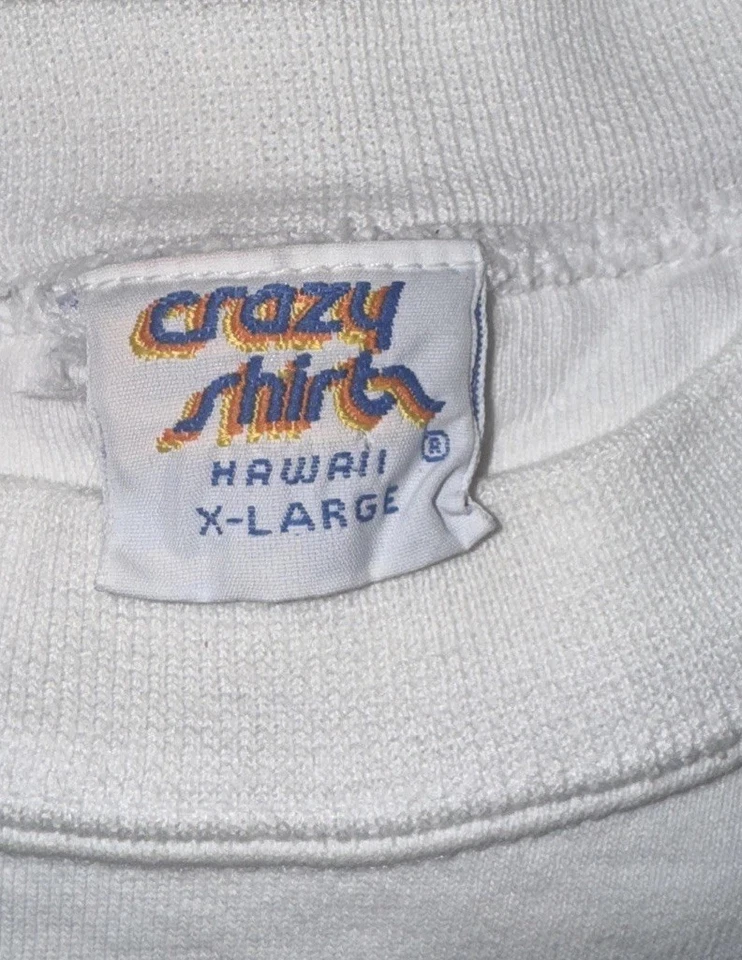 复古疯狂衬衫 B Kliban 夏威夷猫双面运动衫 XL 白色旧金山 — 第 4/4 张图片