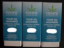 Hempz 3-PACK YOUR OIL HIGHNESS Hydrating Herbal Facial Oil 2.25 oz/66 ml NEW