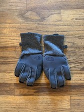 THE NORTH FACE Denali E-TIP Gloves Men's Medium Gray Fleece Touchscreen Winter