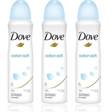 Dove Cotton Soft Anti-Perspirant Deodorant Spray 48 Hour Protection (Pack of 3)