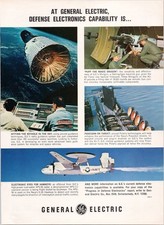 General Electric Defense Electronics Ad 1966 Vintage Magazine Print