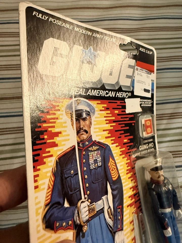 G.I. Joe A Real American Hero Gung-Ho (Vestido Marinho Azul) Hasbro 1987 Novo Selo - Imagem 4 de 4