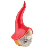 Tangoo Keramik-Wichtel In Gelb Mit Sprenkel Und Rotem Hut Ca 25 Cm H