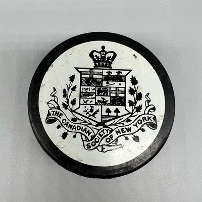 NHL Canadian Society of New York Banquet Hockey Puck Made In Slovenia