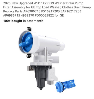 #ad #ad AP6986715 WH11X29539 Drain Pump amp; Filter fit GE Front Load Washers #1 $40.00
