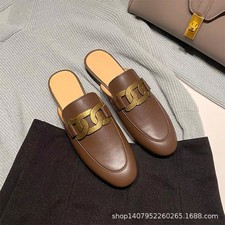 Tod's Women's Flat Bottomed Lazy Leather Shoes Slippers in white dress shoes