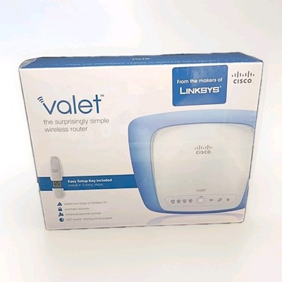 BRAND NEW Cisco Valet M10- 300 Mbps 4-Port 10/100 Wireless N Router by Linksys