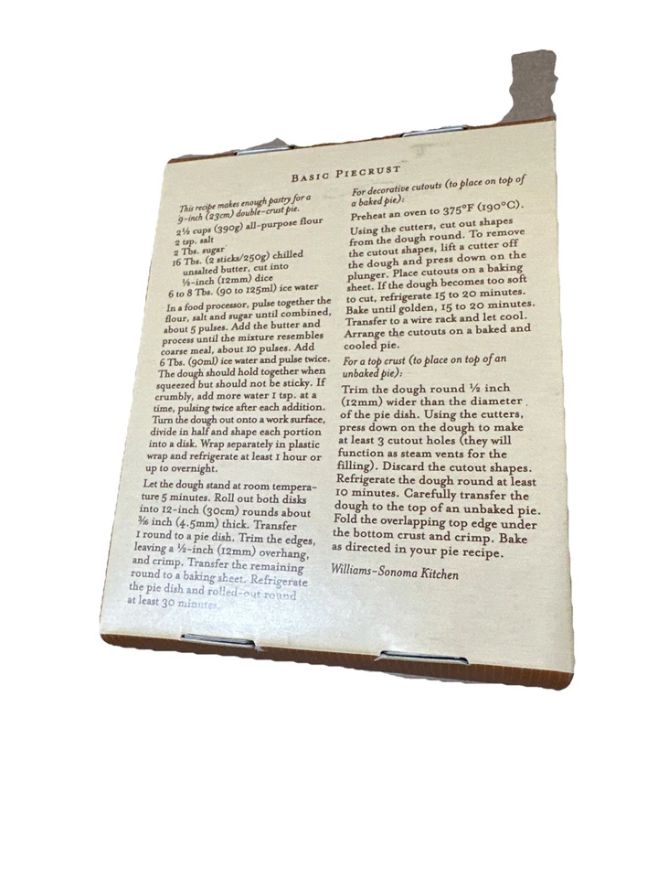 Juego de 4 cortadores decorativos William Sonoma otoño otoño corteza piecras nuevos en caja Foto 2 de 4