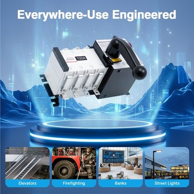 100A 4P Dual Power Automatic Changeover Transfer Switch Isolation Type US