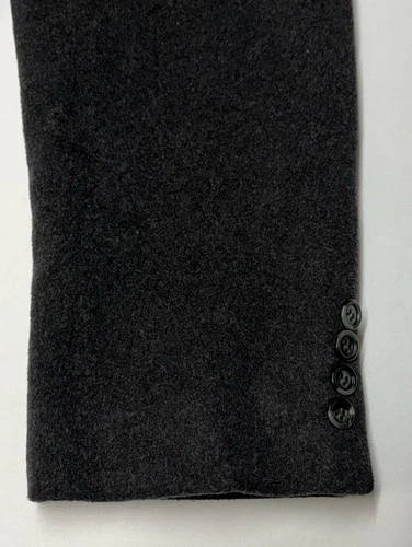 Vintage Stafford Executive Single Breast Black Overcoat Sz 38 Cashmere Wool EUC image 14