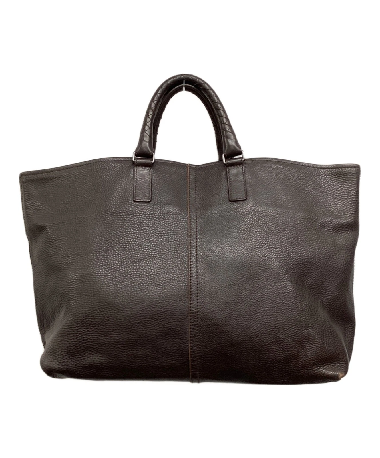 Bottega Veneta — Bottega Veneta Intrecciato Tote Bag 191312 Calfskin Leather Brown SK1147