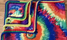 Fleece Lap Fur Blanket Kaleidoscope Soft 31 x 46