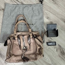 Borsa tote FRANCESCO BIASIA pelle rosa beige autentica dal Giappone