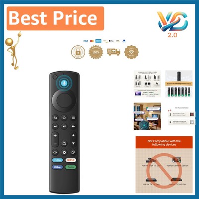 Replacement Remote for Fire Series & Smart TVs - Voice Control Ergonomic Design