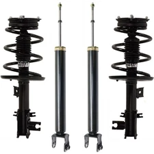 Shock and Fully Loaded Strut Set of 4 Front & Rear Driver Passenger Side Sedan