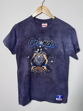 VTG 90s Orlando Magic Nutmeg T-shirt Youth Sz XL Dyed Made In USA Single Stitch