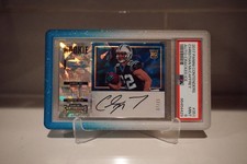 2017 Panini Contenders Christian McCaffrey Rookie Auto Cracked Ice /25 PSA #351