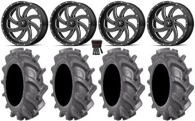MSA Milled Switch 18'' Wheels 33'' BKT AT 171 Tires Honda Pioneer 1000 / Talon
