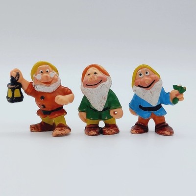 Lot x3 Figures Snow White Dwarfs Disney PVC No Toxico CNT Spain Bootleg 80s
