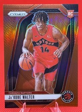 JaKobe Walter 2024-25 Panini Prizm /225 Red RC Raptors #223 Color Match