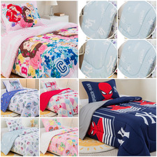 Twin/Full Printed Disney Characters + MLB Logo Bed Double Sided Comforter Set