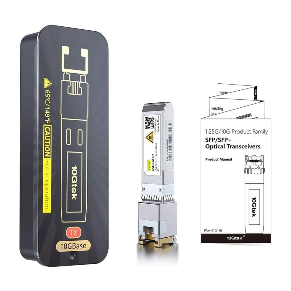 10G SFP+ to RJ45 CAT6a Copper Transceiver Module 30m for Cisco Netgear ...