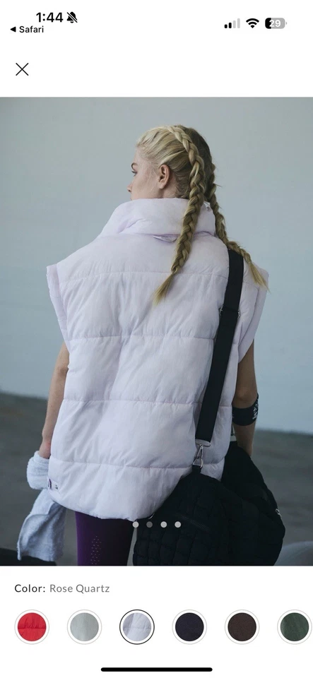 Chaleco para mujer FP Movement In A Bubble - Cuarzo rosa rosa Free People - Nuevo con etiquetas - talla M  Foto 2 de 4