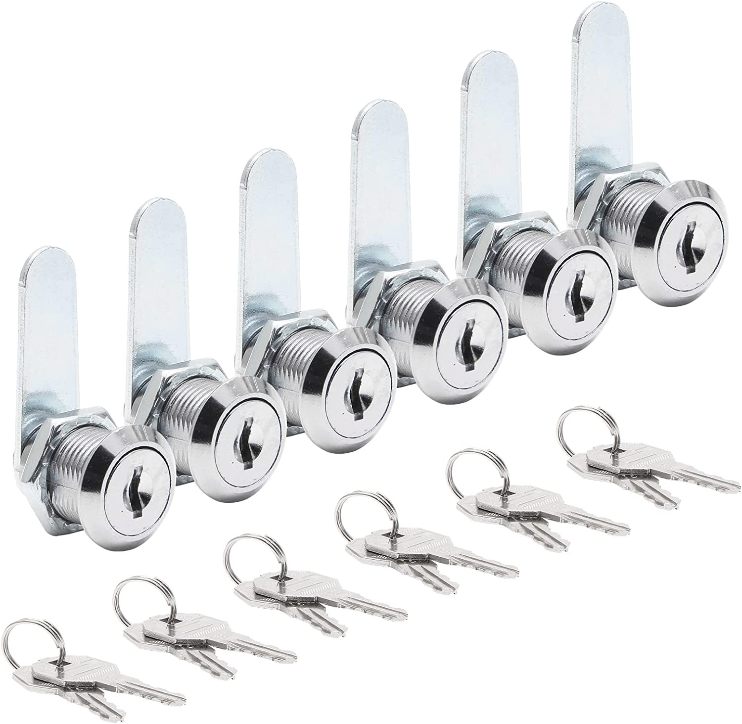 Uenhoy 6 Pack Cam Locks Keyed Alike, 3/4" (20Mm) Cam Lock Set