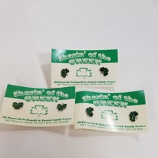 Lot of 3x Sets of St Patricks Day Earrings Clovers Green