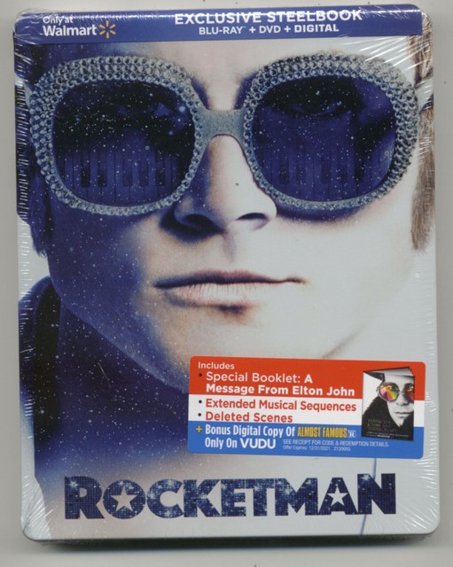 Rocketman Bluray/DVD/Digital, Walmart Exclusive Steelbook eBay
