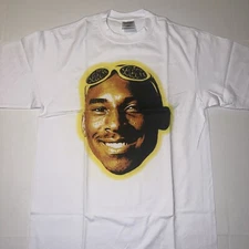 Shaka Wear Kobe Bryant White Graphic Tee Size Large Yellow