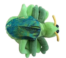 Caltoy Grasshopper Hand Puppet Insect Bugs Animals Green Plush Stuffed Glove EUC