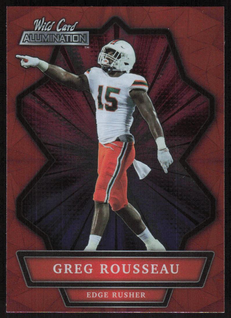 2021 Wild Card Alumination ABC-19 Gregory Rousseau Miami Football Card