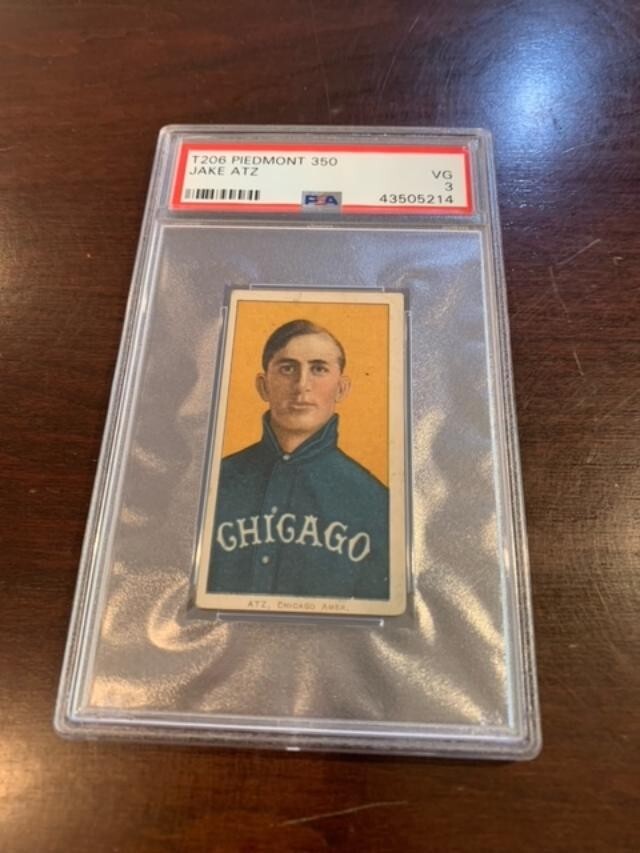 1909-11 T206 JAKE ATZ Chicago White Sox Piedmont 350 PSA 3 VG Very Good