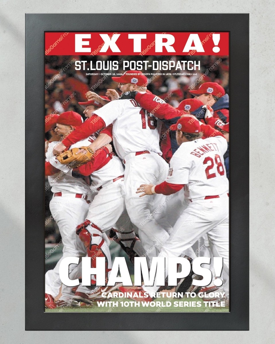 2006 St Louis Cardinals World Series Framed Newspaper Cover Print