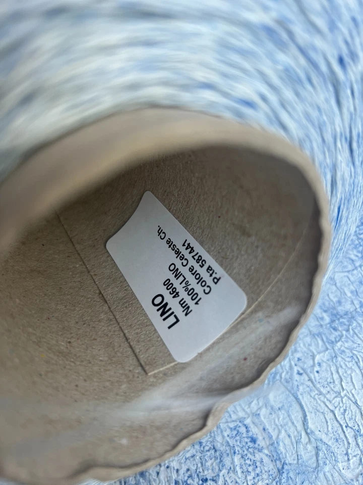 Linen fine yarn on cone 100% Linen  460m/100g (503yards/3.52oz), Per 100g/3.52oz - Image 2 of 4