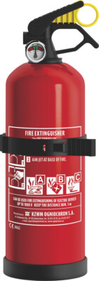 ABC Feuerlöscher nach DIN EN3 Inhalt: 1 KG - Dauerdrucklöscher mit Manometer
