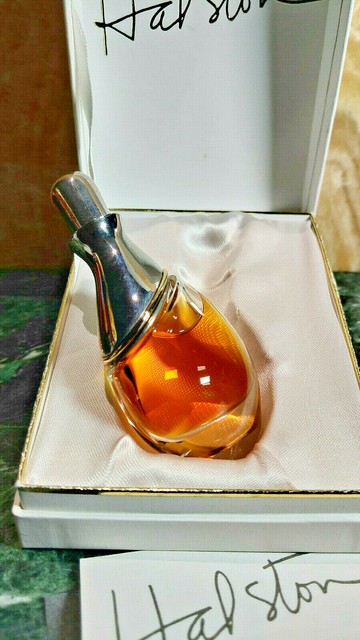 Halston Couture Perfume 1/2 oz Splash by Halston Vintage Rare Glass