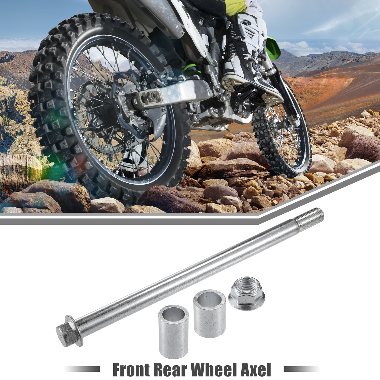 1 Set ATV Front Rear Axle with Bushing and Screw Bolt M14 240mm Wheel Axle